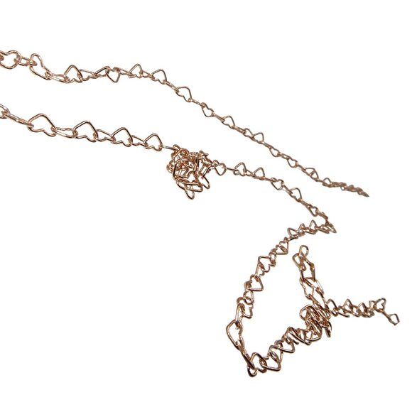 Pandora Joined Hearts ROSE Gold Plated Sterling Necklace 23.6" 387961-60 - Picture 4 of 6